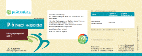 IP6 Inositol (120) - Präventiva Consulting und Handel GmbH - Shop ...